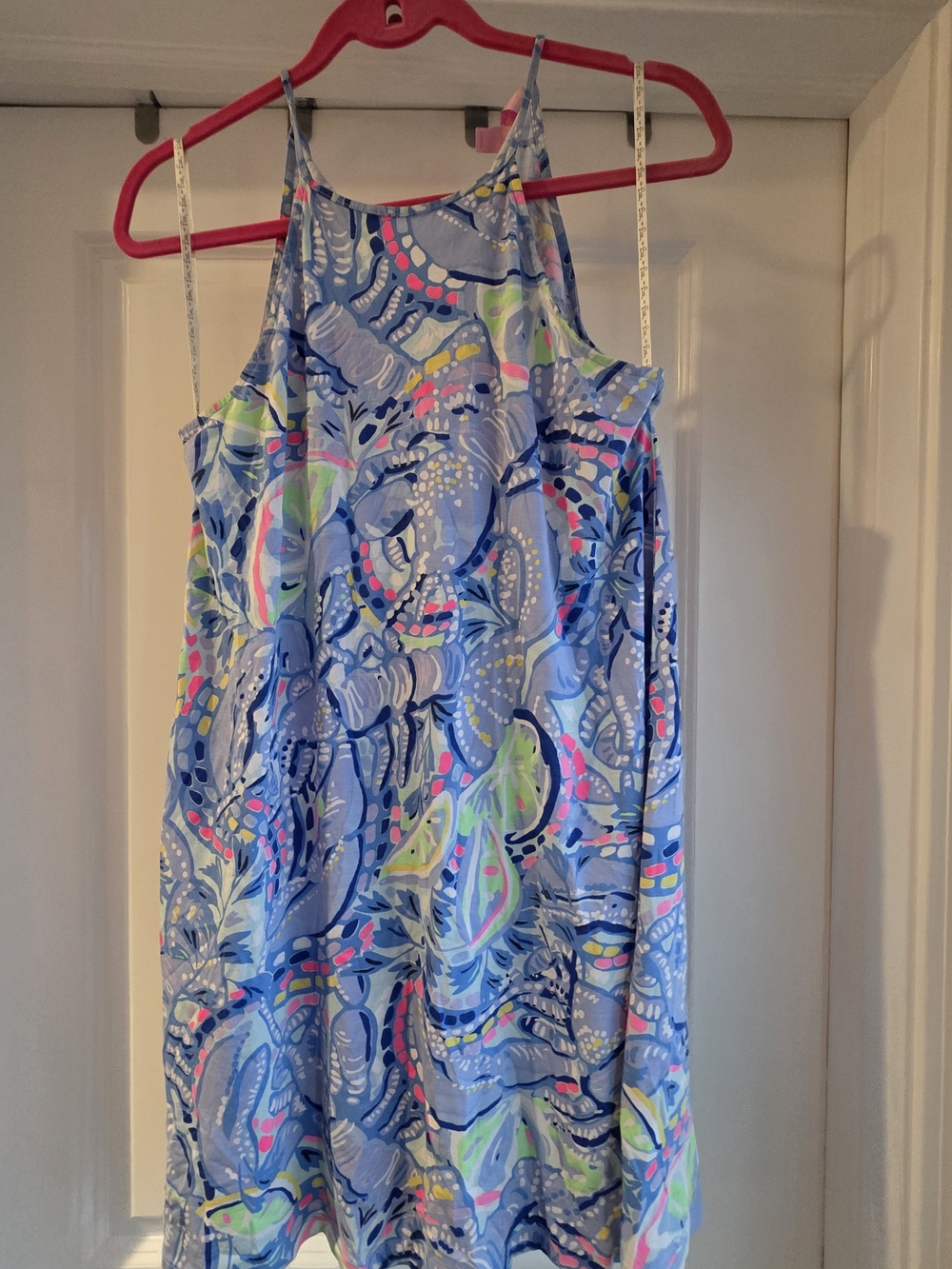 Lilly Pulitzer Pastel Blue & Pink Print Halter Top Dress